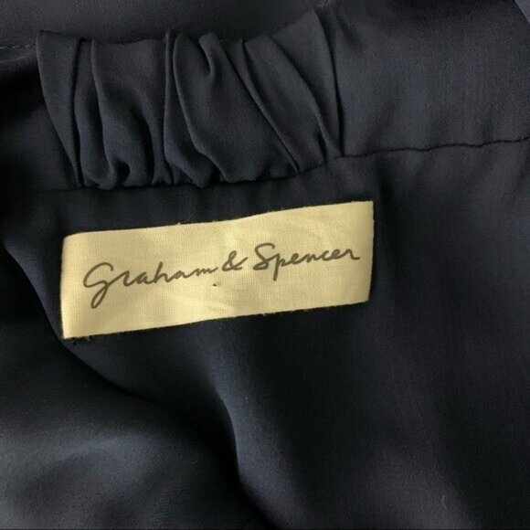 Graham And Spencer 100% Silk Deep V Neck Cocktail Party Dress Small Made In USA - Picture 8 of 10